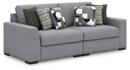 Haines Furniture Outlet - Ashley Furniture - Bealton Sectional - RAF 5-Piece Sectional with Chaise / Salt and Pepper - 61305S7