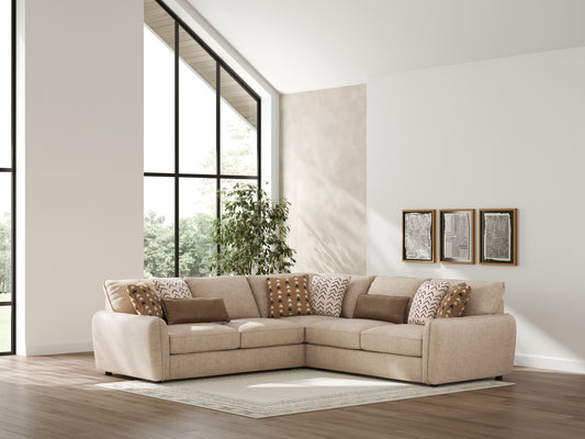 Haines Furniture Outlet - Ashley Furniture - Seyler Sectional - LAF 3-Piece Sectional / Sand - 61405S1