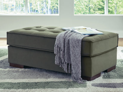 Haines Furniture Outlet - Ashley Furniture - Caspian-Town Living Room - Oversized Accent Ottoman / Olive - PC6170208