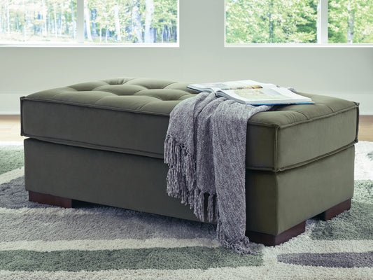 Haines Furniture Outlet - Ashley Furniture - Caspian-Town Living Room - Oversized Accent Ottoman / Olive - PC6170208