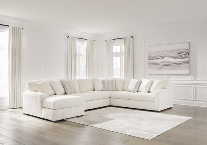 Haines Furniture Outlet - Ashley Furniture - Chessington Sectional - RAF 4-Piece Sectional with Chaise / Ivory - 61904S3