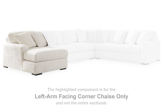 Haines Furniture Outlet - Ashley Furniture - Chessington Sectional - LAF 3-Piece Sectional / Ivory - 61904S5