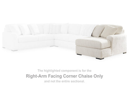 Haines Furniture Outlet - Ashley Furniture - Chessington Sectional - RAF Corner Chaise / Ivory - 6190417