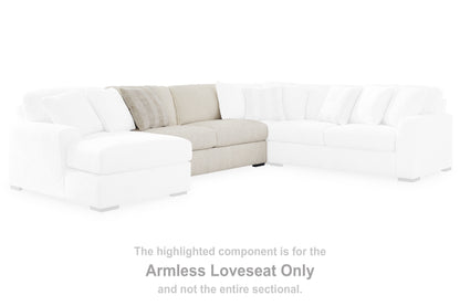 Haines Furniture Outlet - Ashley Furniture - Chessington Sectional - Armless Loveseat / Ivory - 6190434
