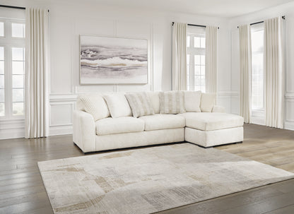Haines Furniture Outlet - Ashley Furniture - Chessington Sectional - LAF 2-Piece Sectional with Chaise / Ivory - 61904S2