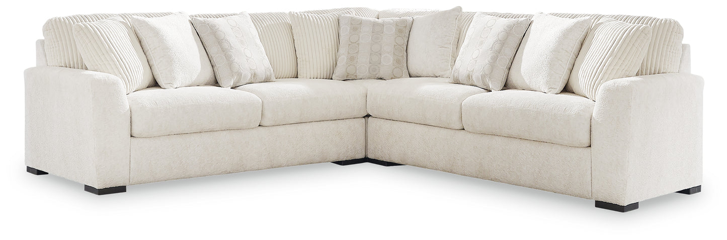 Haines Furniture Outlet - Ashley Furniture - Chessington Sectional - LAF 3-Piece Sectional / Ivory - 61904S5