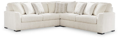 Haines Furniture Outlet - Ashley Furniture - Chessington Sectional - LAF 3-Piece Sectional / Ivory - 61904S5