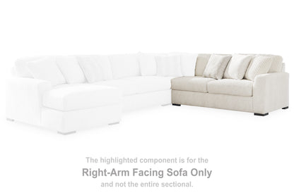 Haines Furniture Outlet - Ashley Furniture - Chessington Sectional - RAF Sofa / Ivory - 6190467