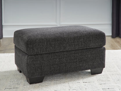 Haines Furniture Outlet - Ashley Furniture - Loreo Living Room - Ottoman / Ebony - 6310114