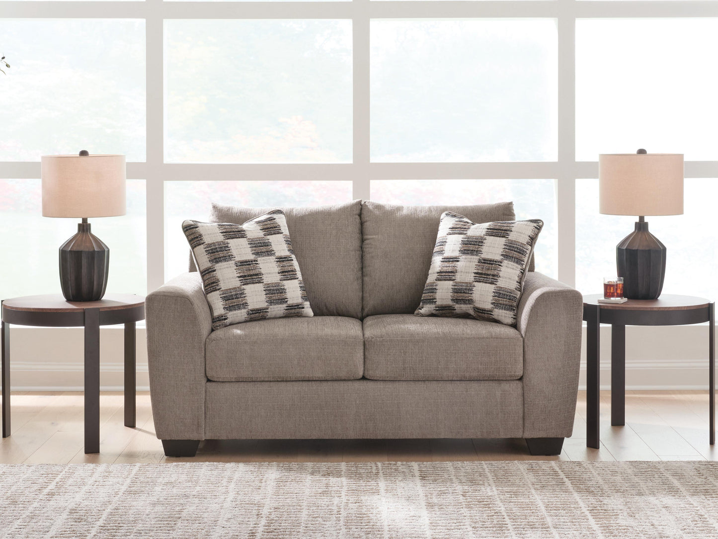 Haines Furniture Outlet - Ashley Furniture - Loreo Living Room - Loveseat / Truffle - 6310235