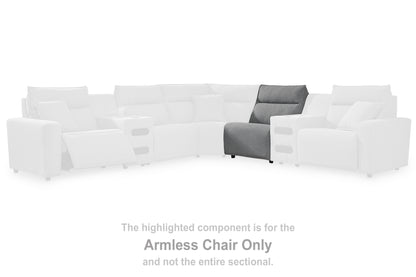 Haines Furniture Outlet - Ashley Furniture - ModMax II Sectional - Armless Chair / Salt and Pepper - 6590646