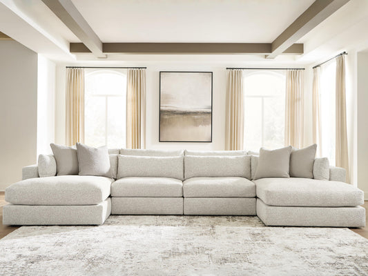 Haines Furniture Outlet - Ashley Furniture - Ashbourne Estate Sectional - RAF 4-Piece Double Chaise Sectional - PC66004S9