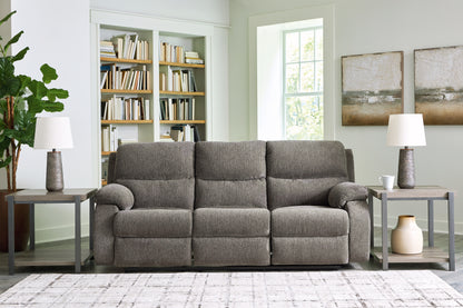 Haines Furniture Outlet - Ashley Furniture - Scranto Living Room - Reclining Sofa / Brindle - 6650288