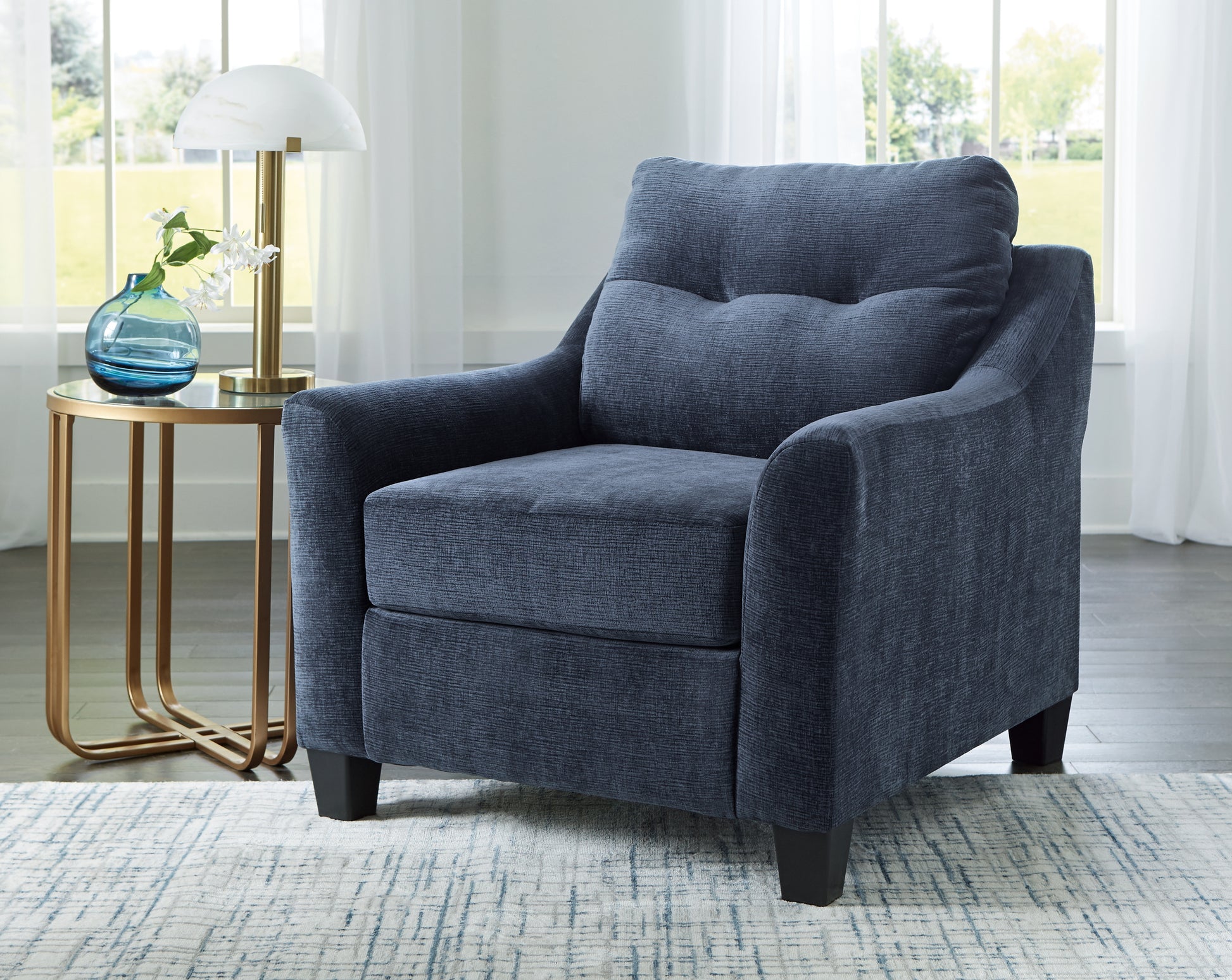 Haines Furniture Outlet - Ashley Furniture - Amity Bay Living Room - Chair / Ink - 6720620