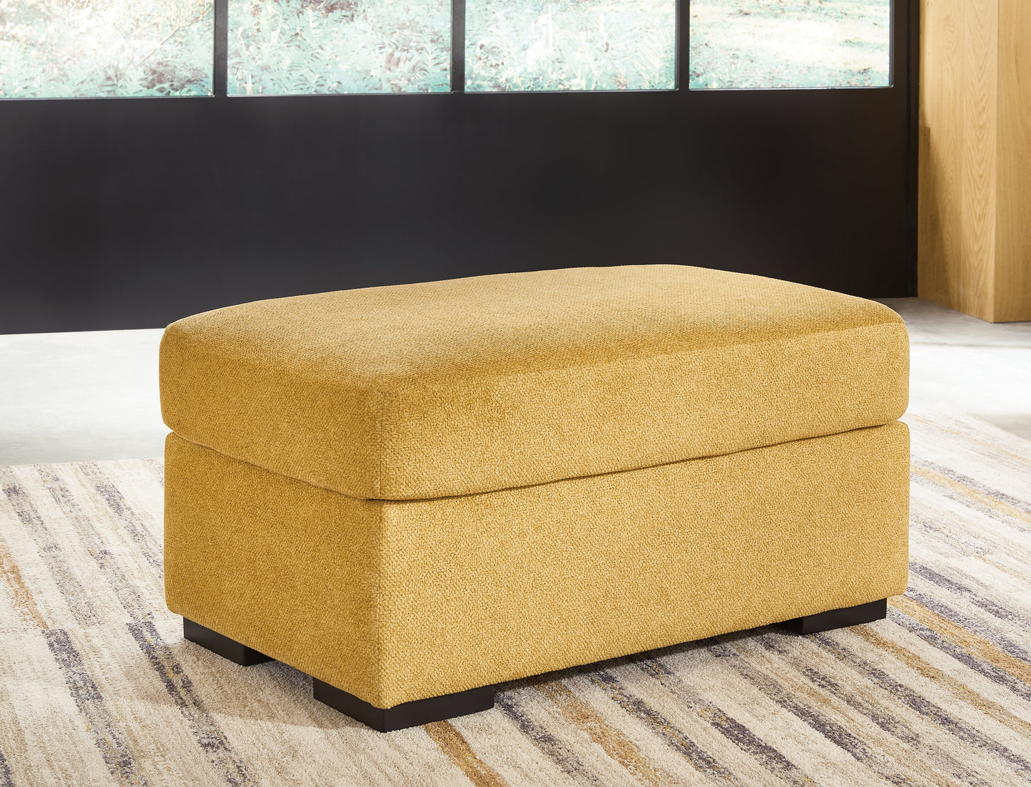 Haines Furniture Outlet - Ashley Furniture - Keerwick Living Room - Ottoman / Sunflower - 6750614