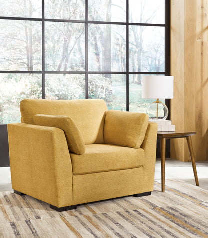 Haines Furniture Outlet - Ashley Furniture - Keerwick Living Room - Queen Sofa Sleeper / Sunflower - 6750639