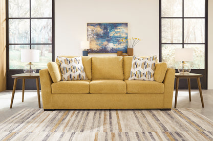 Haines Furniture Outlet - Ashley Furniture - Keerwick Living Room - Sofa / Sunflower - 6750638