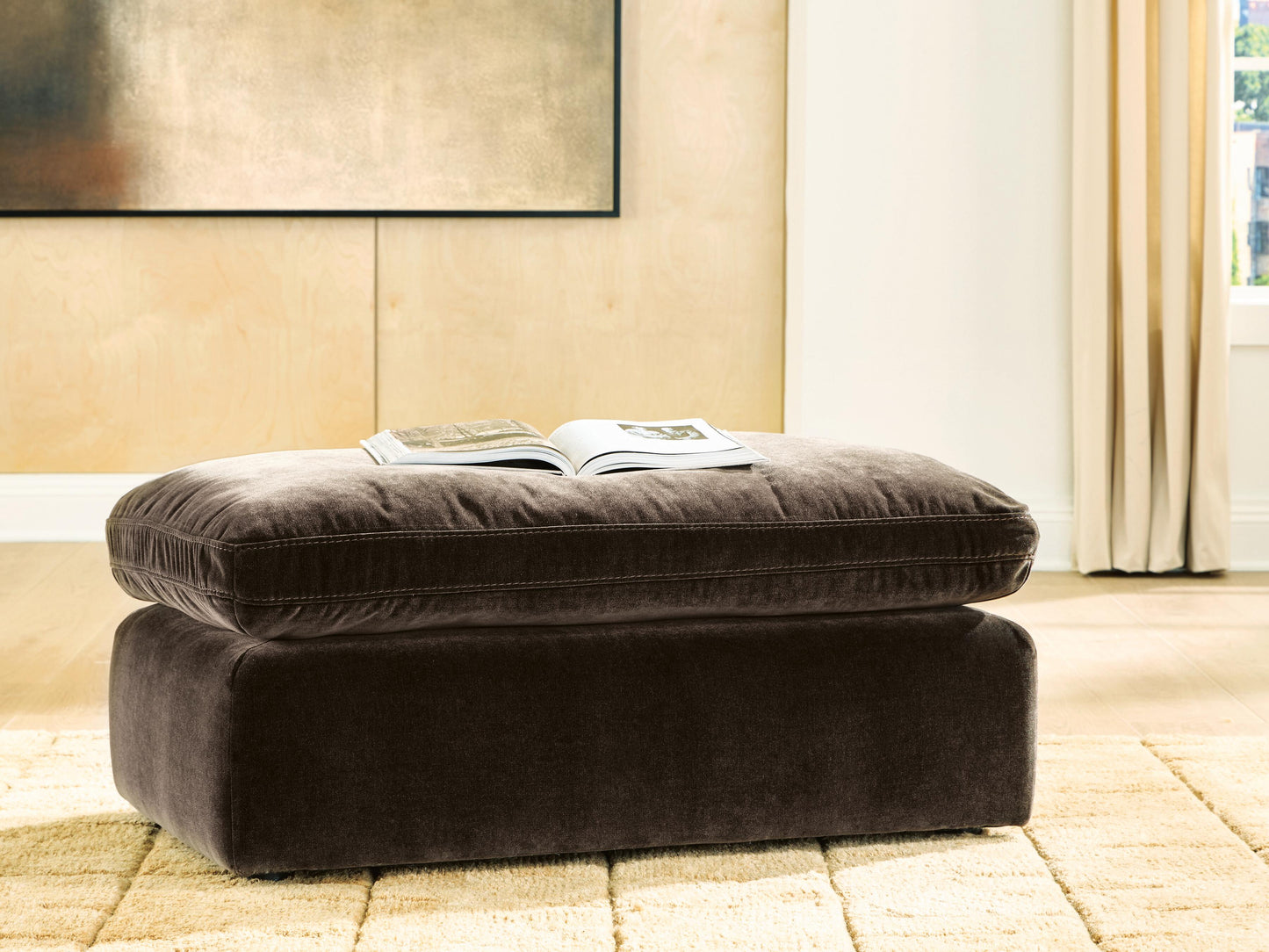Haines Furniture Outlet - Ashley Furniture - Maxton Heights Living Room - Ottoman / Bittersweet - 6780714