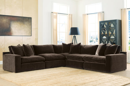 Haines Furniture Outlet - Ashley Furniture - Maxton Heights Sectional - RAF 5-Piece Sectional - 67807S4
