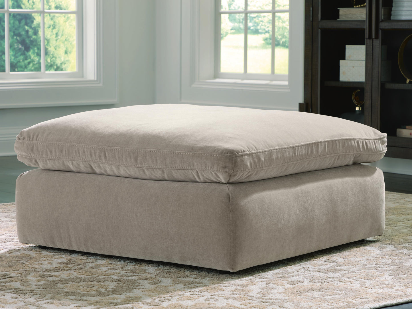 Haines Furniture Outlet - Ashley Furniture - Maxton Heights Living Room - Oversized Accent Ottoman / Pebble - 6780808