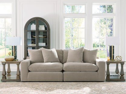 Haines Furniture Outlet - Ashley Furniture - Maxton Heights Sectional - RAF 2-Piece Sectional Sofa / Pebble - 67808S1