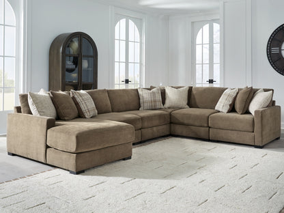 Haines Furniture Outlet - Ashley Furniture - Camellia-Court Sectional - RAF 6-Piece Sectional with Chaise / Coffee - 68207S14