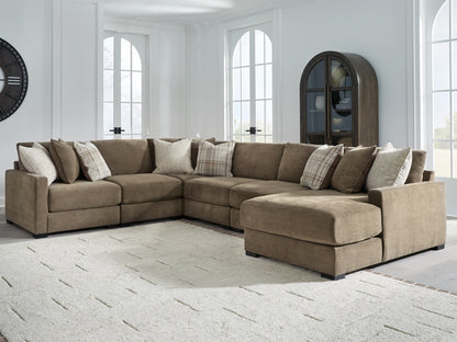 Haines Furniture Outlet - Ashley Furniture - Camellia-Court Sectional - 6-Piece Sectional with Chaise / Coffee - 68207S15