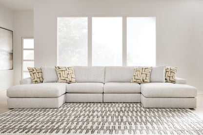Haines Furniture Outlet - Ashley Furniture - Kestrie 4-Piece Double Chaise Sectional - 4-Piece Double Chaise Sectional - PC68706S9