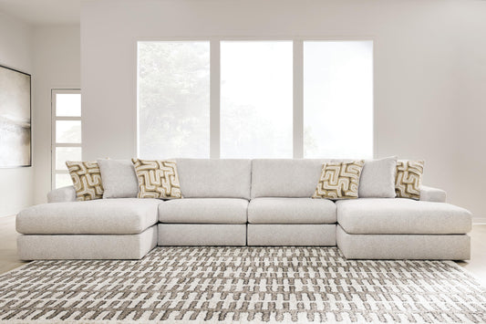 Haines Furniture Outlet - Ashley Furniture - Kestrie 4-Piece Double Chaise Sectional - 4-Piece Double Chaise Sectional - PC68706S9