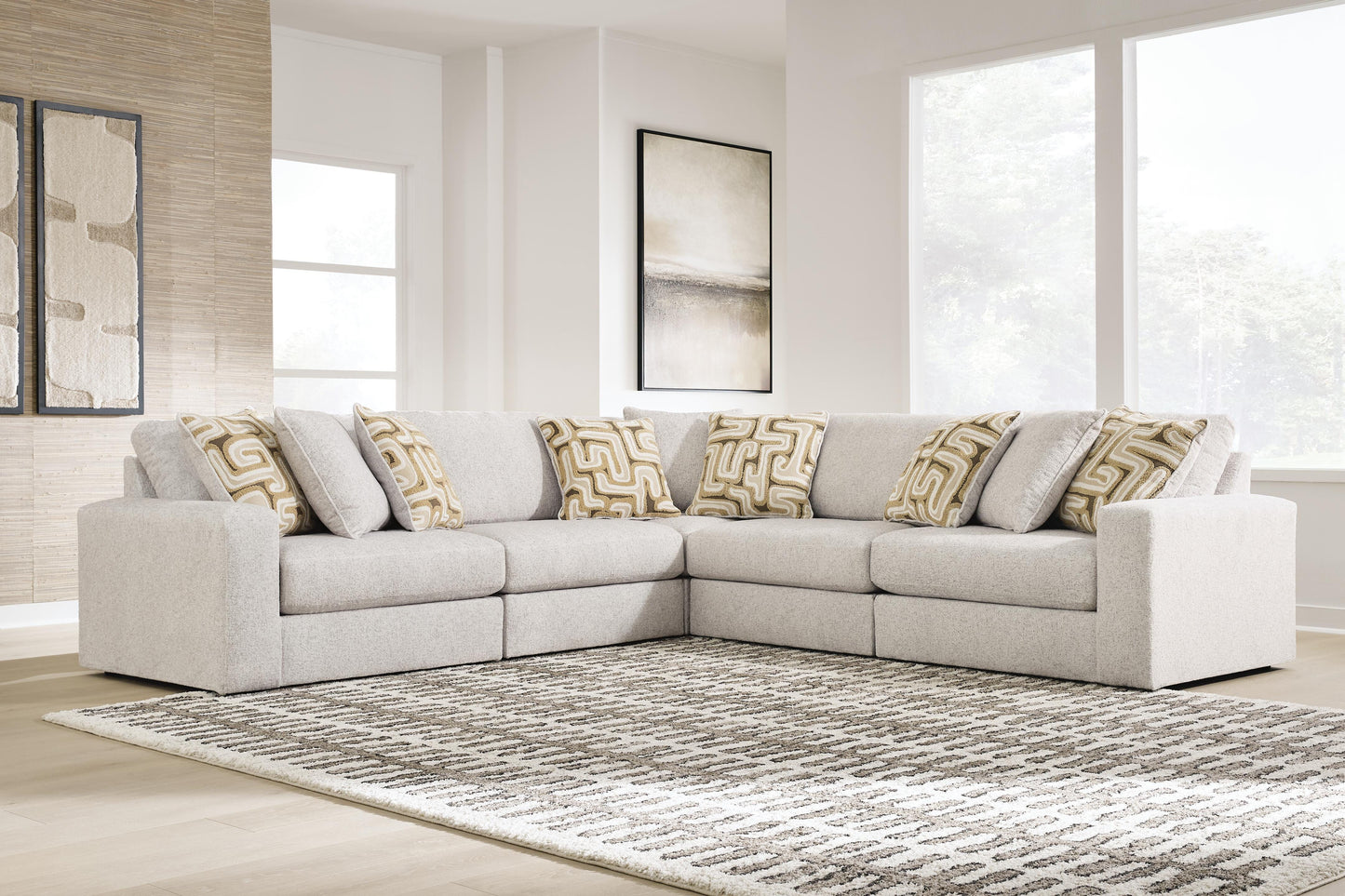 Haines Furniture Outlet - Ashley Furniture - Kestrie 5-Piece Sectional - 5-Piece Sectional - PC68706S17
