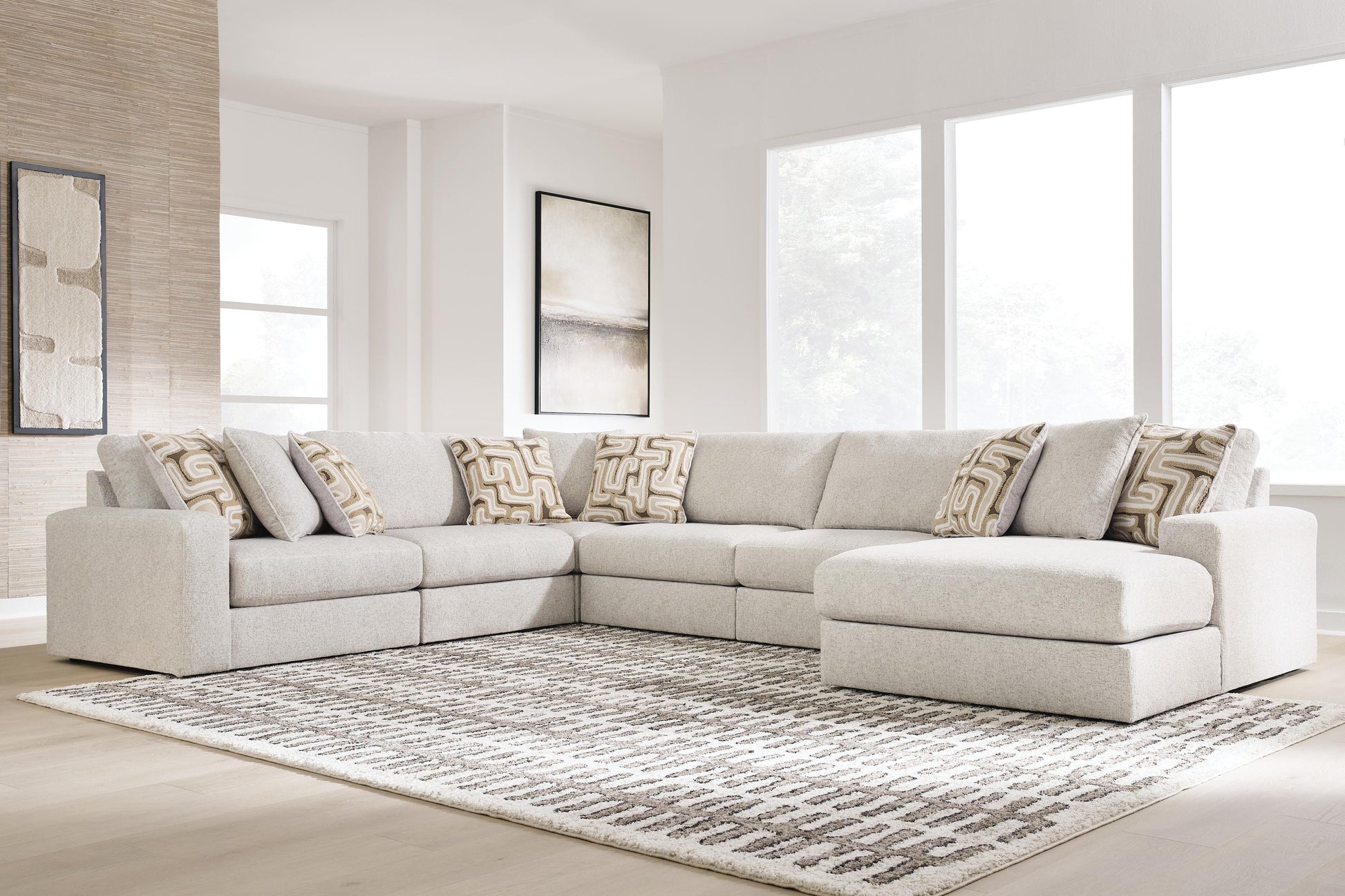 Haines Furniture Outlet - Ashley Furniture - Kestrie 6-Piece Sectional with Chaise - 6-Piece Sectional with Chaise - PC68706S15