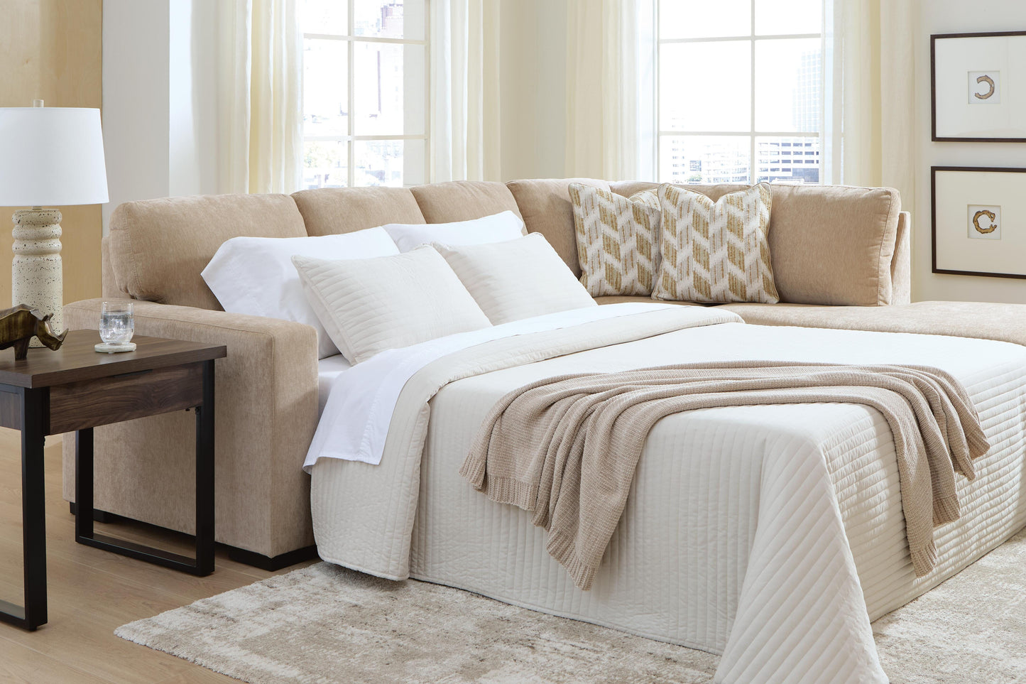 Haines Furniture Outlet - Ashley Furniture - Bridgepoint 2-Piece Sleeper Sectional with Chaise - 2-Piece Sleeper Sectional with Chaise - PC69507S5