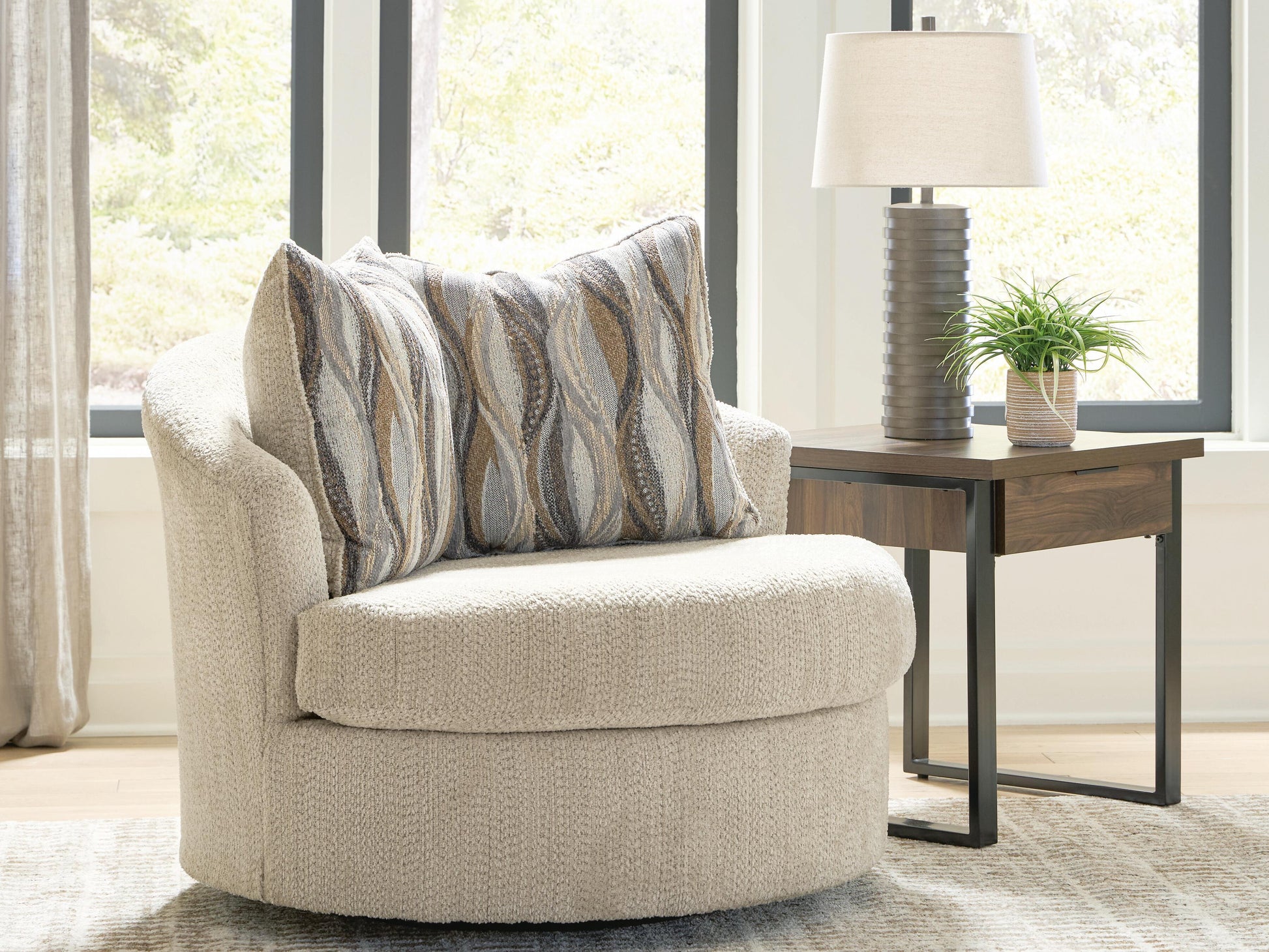Haines Furniture Outlet - Ashley Furniture - Lofwood Living Room - Swivel Accent Chair - PC6960544