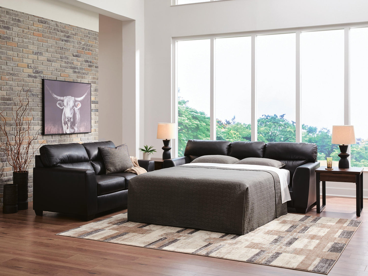 Haines Furniture Outlet - Ashley Furniture - Glennbre Living Room - Queen Sofa Sleeper - PC6980439