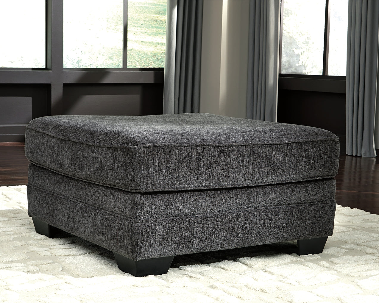 Haines Furniture Outlet - Ashley Furniture - Tracling Living Room - Oversized Accent Ottoman / Slate - 7260008
