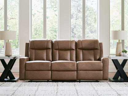 Haines Furniture Outlet - Ashley Furniture - Mackmenville Living Room - Reclining Sofa / Caramel - 7471488