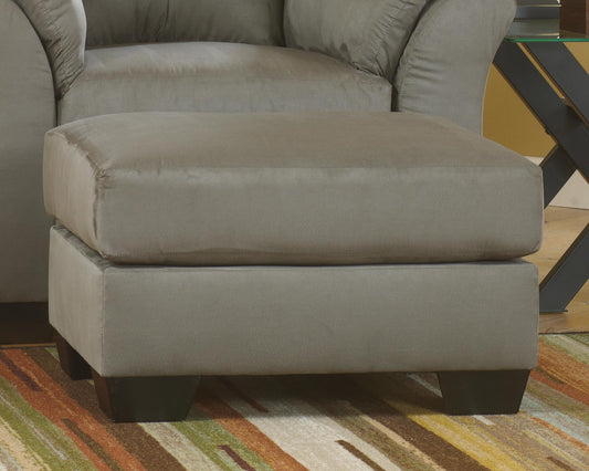 Haines Furniture Outlet - Ashley Furniture - Darcy Living Room - Ottoman / Cobblestone - 7500514