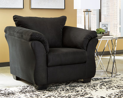 Haines Furniture Outlet - Ashley Furniture - Darcy Living Room - Chair / Black - 7500820