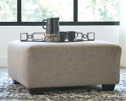 Haines Furniture Outlet - Ashley Furniture - Ballinasloe Living Room - Oversized Accent Ottoman / Platinum - 8070208