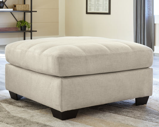 Haines Furniture Outlet - Ashley Furniture - Falkirk Living Room - Oversized Accent Ottoman / Parchment - 8080608