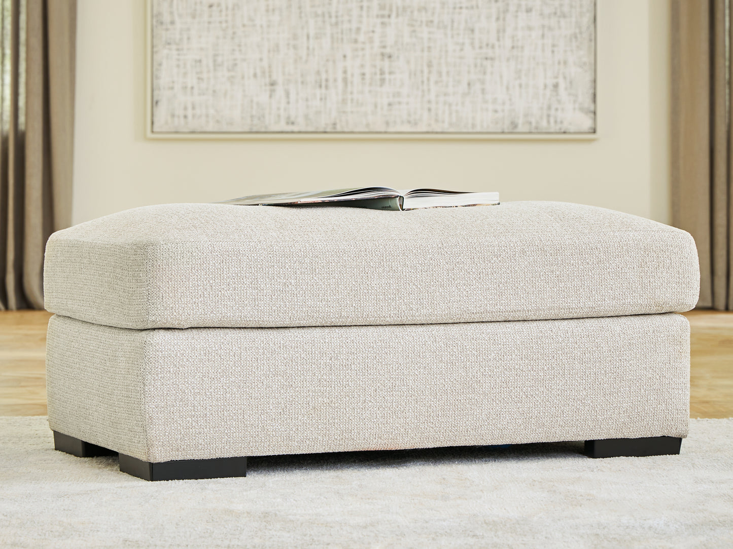 Haines Furniture Outlet - Ashley Furniture - Conlee-Pike Living Room - Ottoman / Linen - PC8131014