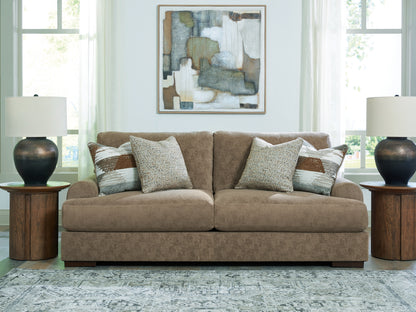 Haines Furniture Outlet - Ashley Furniture - Jayne Park Living Room - Sofa / Pecan - PC8150538