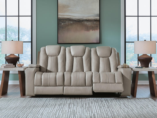 Haines Furniture Outlet - Ashley Furniture - Elevate Edges Living Room - REC Sofa w/Drop Down Table - PC8330589