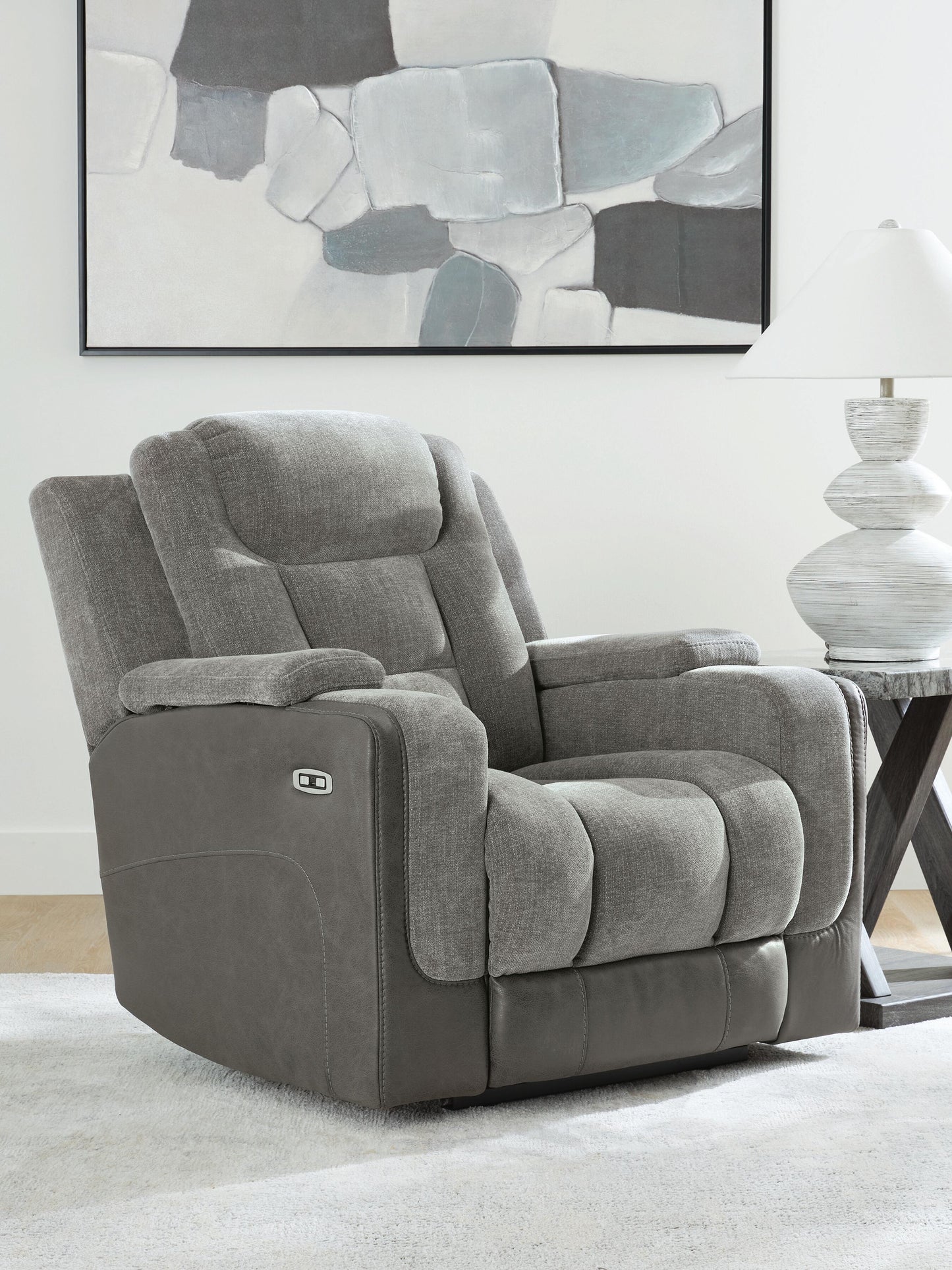 Haines Furniture Outlet - Ashley Furniture - Mixed Motion Living Room - PWR Recliner/ADJ Headrest - PC8350513