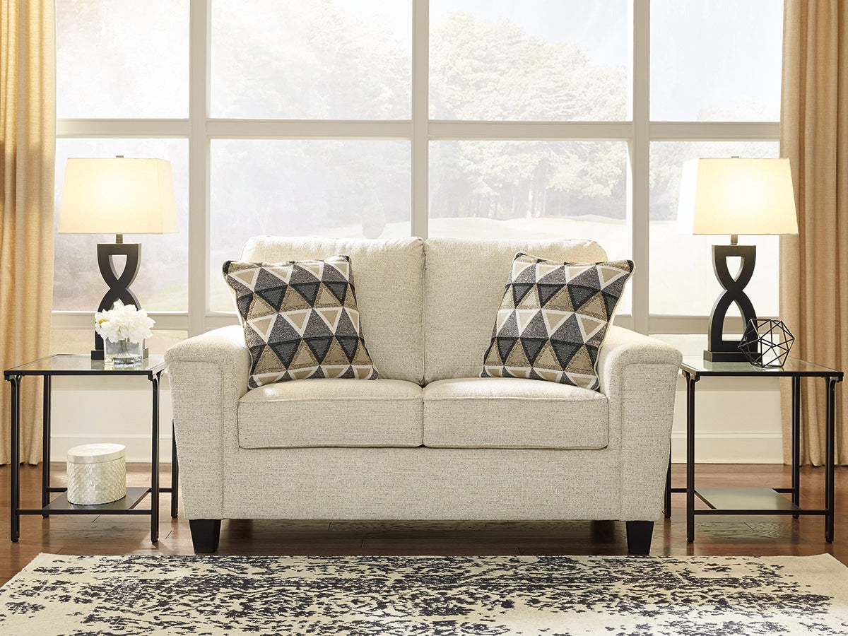 Haines Furniture Outlet - Ashley Furniture - Abinger Living Room - Loveseat / Natural - 8390435