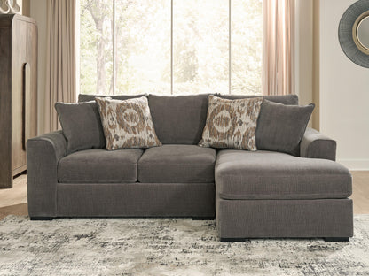 Haines Furniture Outlet - Ashley Furniture - Larson Levee Sectional - RAF 2-Piece Sectional Sofa Chaise / Espresso - PC86205S3