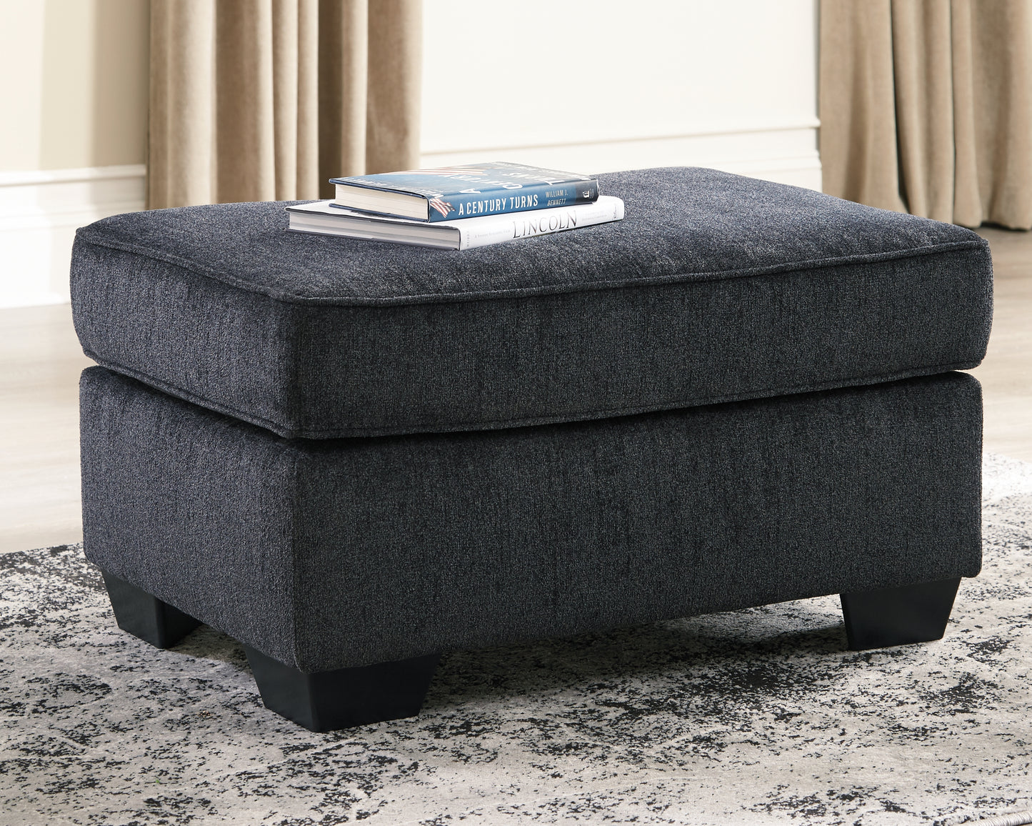 Haines Furniture Outlet - Ashley Furniture - Altari Living Room - Ottoman / Slate - 8721314