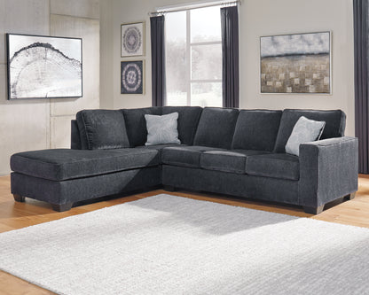 Haines Furniture Outlet - Ashley Furniture - Altari Sectional - RAF 2-Piece Sectional with Chaise / Slate - 87213S1