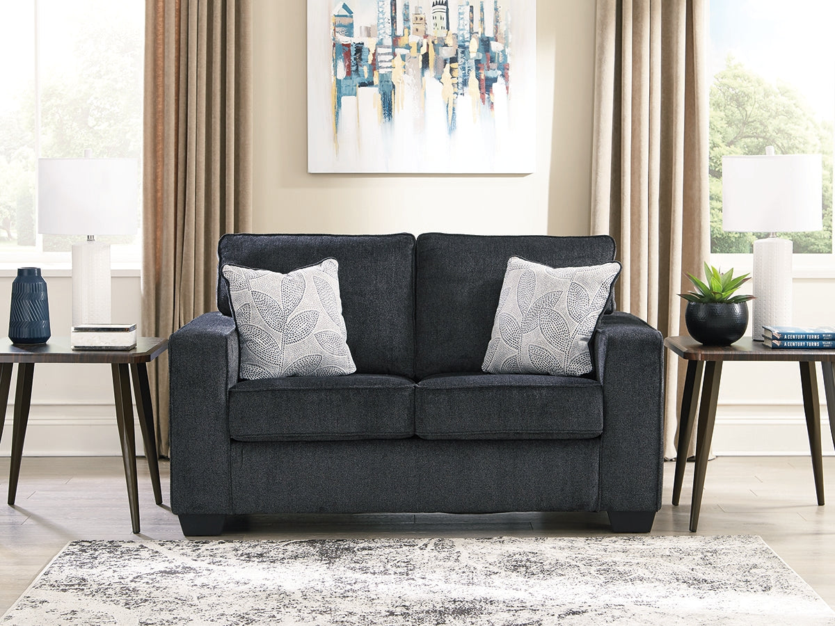 Haines Furniture Outlet - Ashley Furniture - Altari Living Room - Loveseat / Slate - 8721335