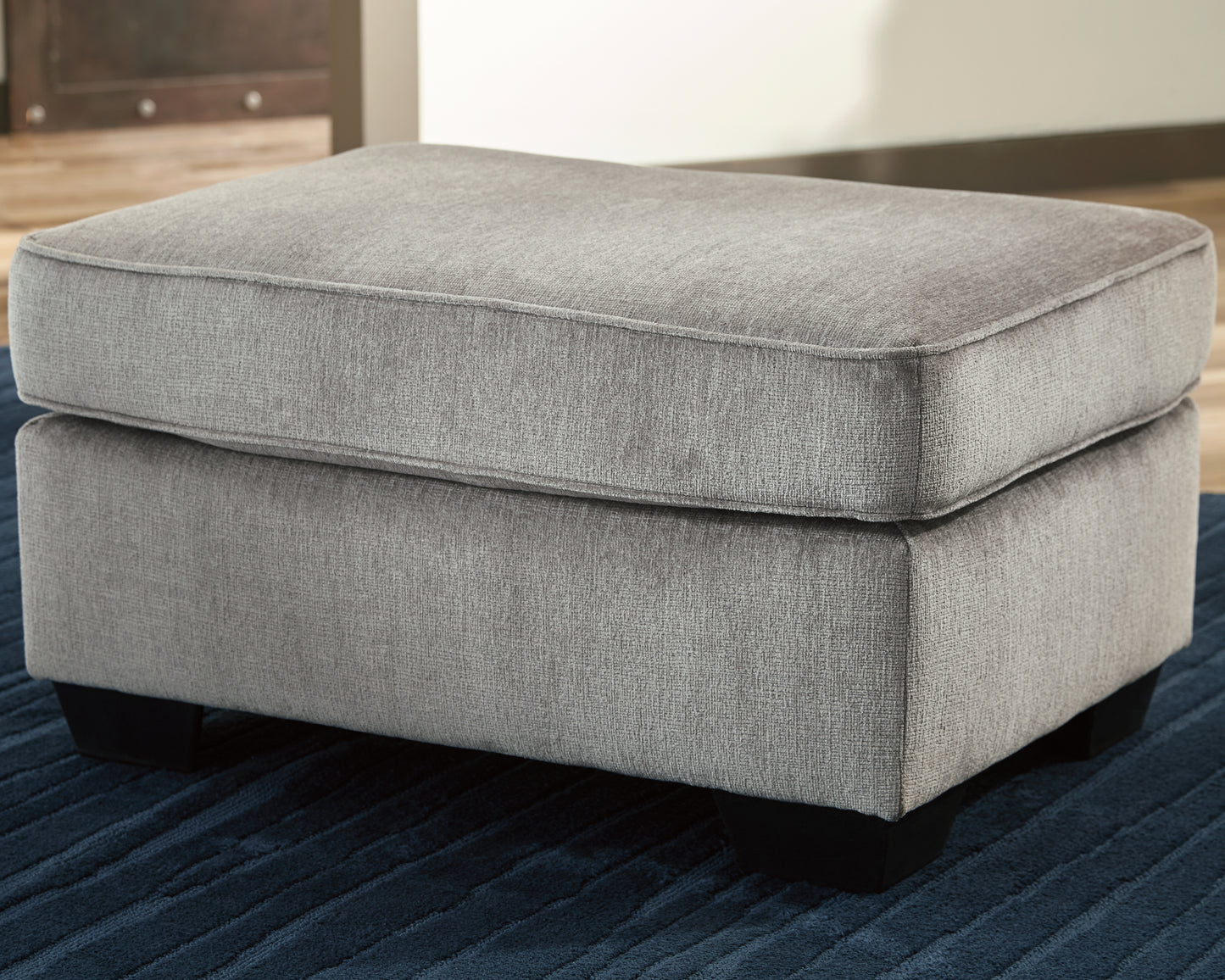 Haines Furniture Outlet - Ashley Furniture - Altari Living Room - Ottoman / Alloy - 8721414